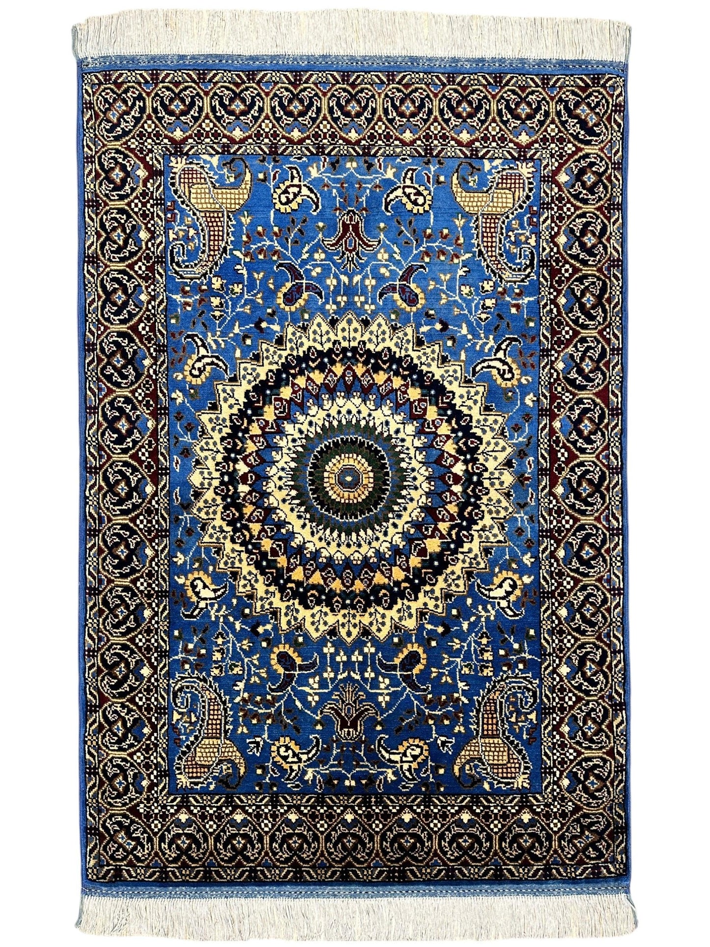 Hand-Knotted Parak Rug – Sky Blue, 40” x 60” | Afghan Wool Rug - Nuvé