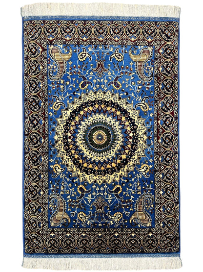 Hand-Knotted Parak Rug – Sky Blue, 40” x 60” | Afghan Wool Rug - Nuvé