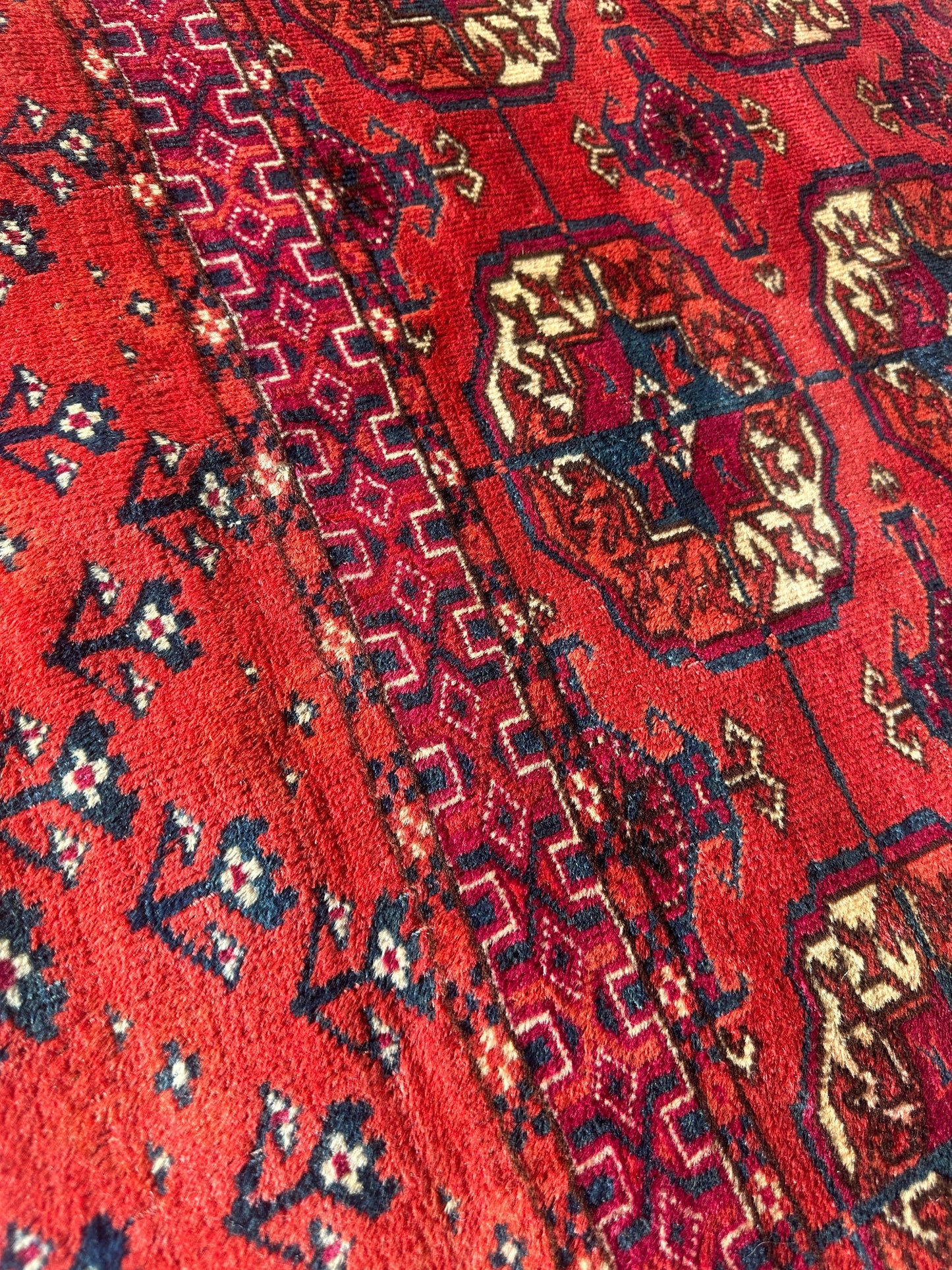 Antique 1920’s Tribal Turkoman Tekke Wedding Rug 3’4” x 4’1” - Nuvé