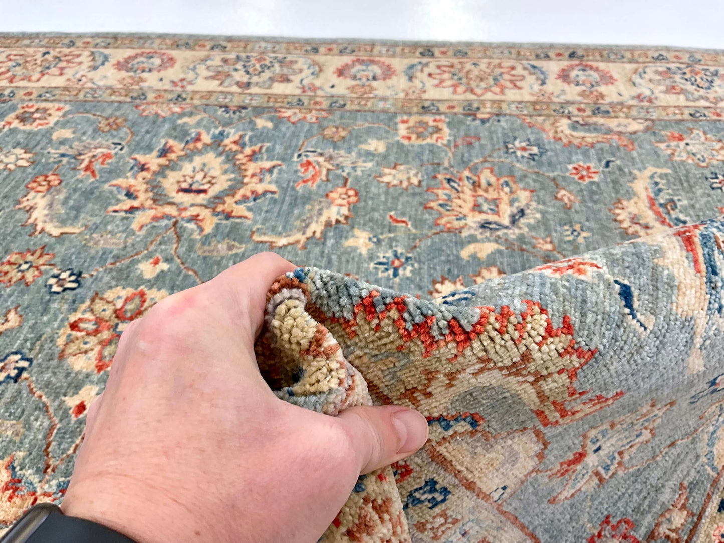Chobi Farahan (4'02"x6'03") lt.blue/ivory
