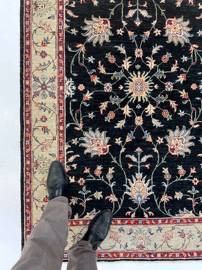 Chobi Farahan (4'01"x6'02") black/ivory