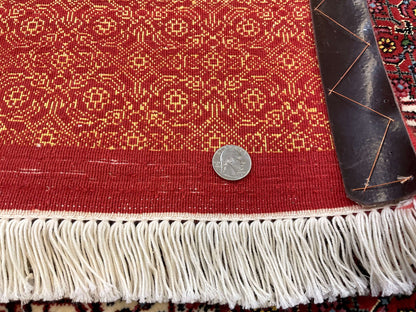 Persian Bijar Striped Herati Design (3'05"x5'01") rust/red/ivory - Nuvé