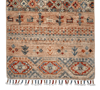 Afghan Gabbeh (2'00"x3'02") adobe/multicolor - Nuvé