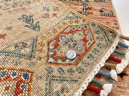 Afghan Gabbeh (2'00"x3'02") adobe/multicolor - Nuvé
