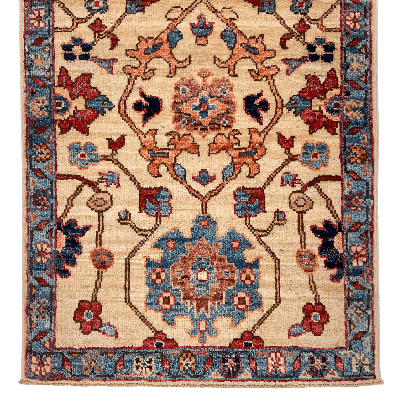 Afghan Ariana (2'00"x3'00") ivory/blue - Nuvé