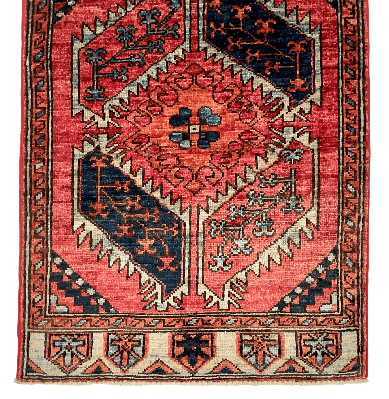 Afghan Ersari Turkomen (2'01"x3'01") red/blue - Nuvé