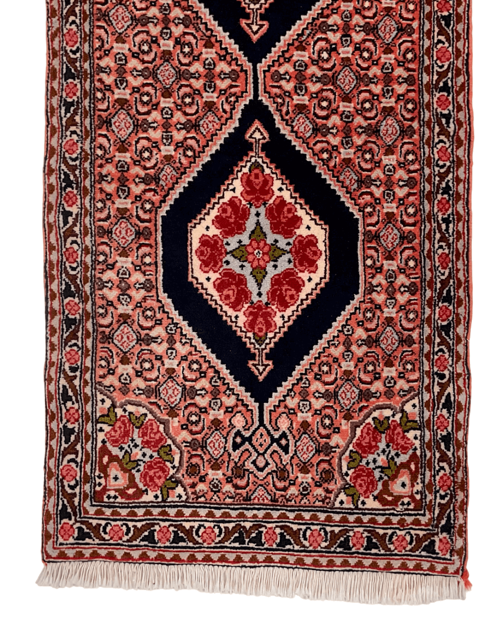 Persian Bijar (1'10"x8'08") rose/indigo - Nuvé
