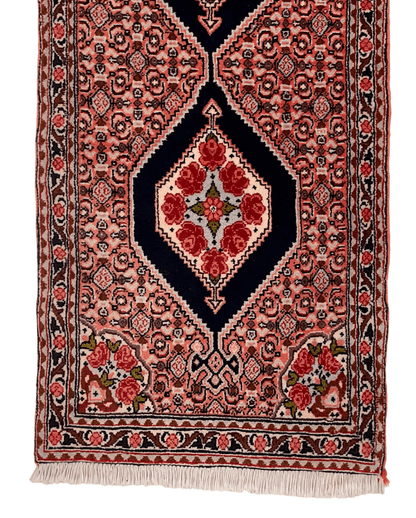 Persian Bijar (1'10"x8'08") rose/indigo - Nuvé
