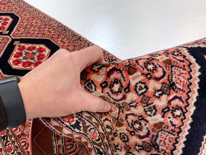 Persian Bijar (1'10"x8'08") rose/indigo - Nuvé