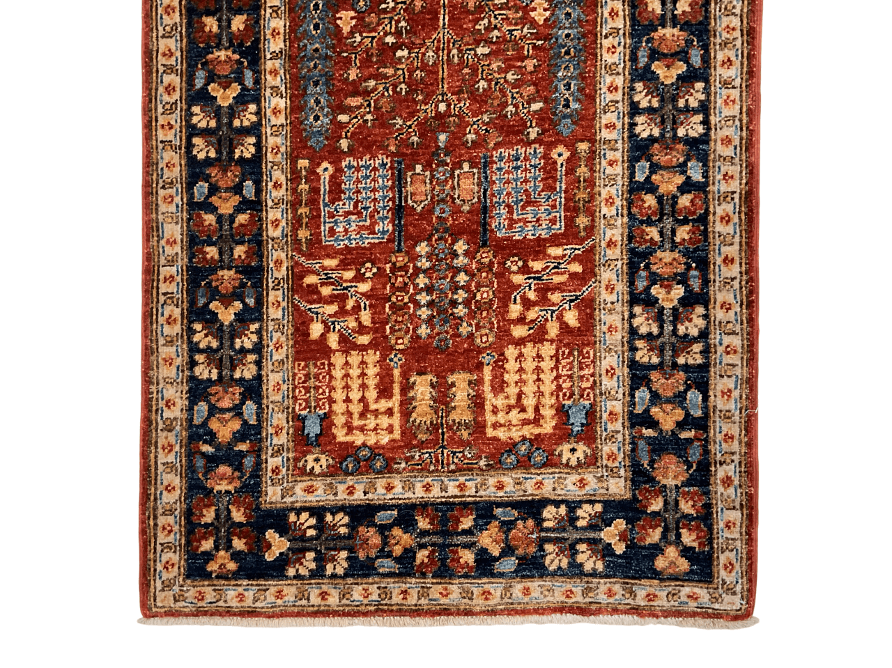 Espalier (2'08"x13' Runner) rust/navy