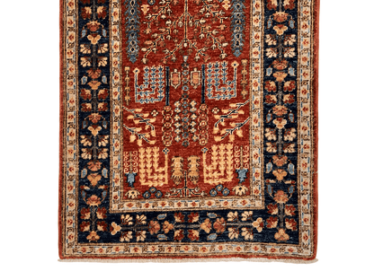 Espalier (2'08"x13' Runner) rust/navy