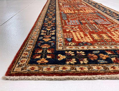 Espalier (2'08"x13' Runner) rust/navy