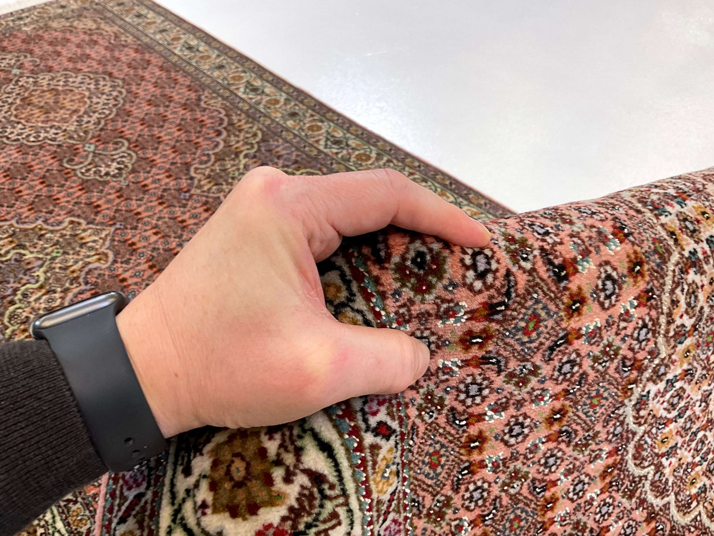 Persian Tabriz (2'09"x10'02") peach/ivory - Nuvé