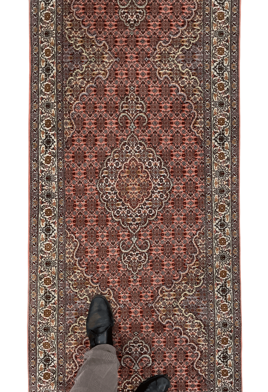 Persian Tabriz (2'09"x10'02") peach/ivory - Nuvé