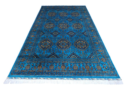 Hand-Knotted Afghani Zerkhaki Wool Rug – 6’6″  x  10’0″ - Nuvé