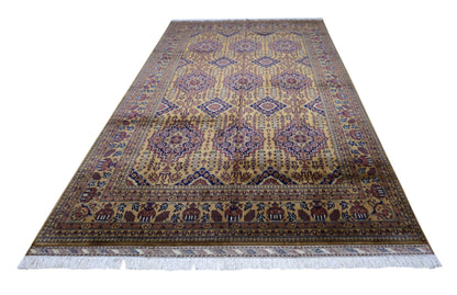 Hand-Knotted Afghani Zerkhaki Wool Rug – 6’7″  x  10’2″ - Nuvé