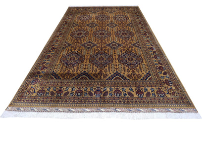 Hand-Knotted Afghani Zerkhaki Wool Rug – 6’7″  x  10’2″ - Nuvé