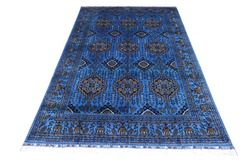 Hand-Knotted Afghani Zerkhaki Wool Rug – 6’7″  x  9’3″ - Nuvé