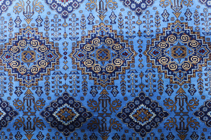 Hand-Knotted Afghani Zerkhaki Wool Rug – 6’7″  x  9’3″ - Nuvé