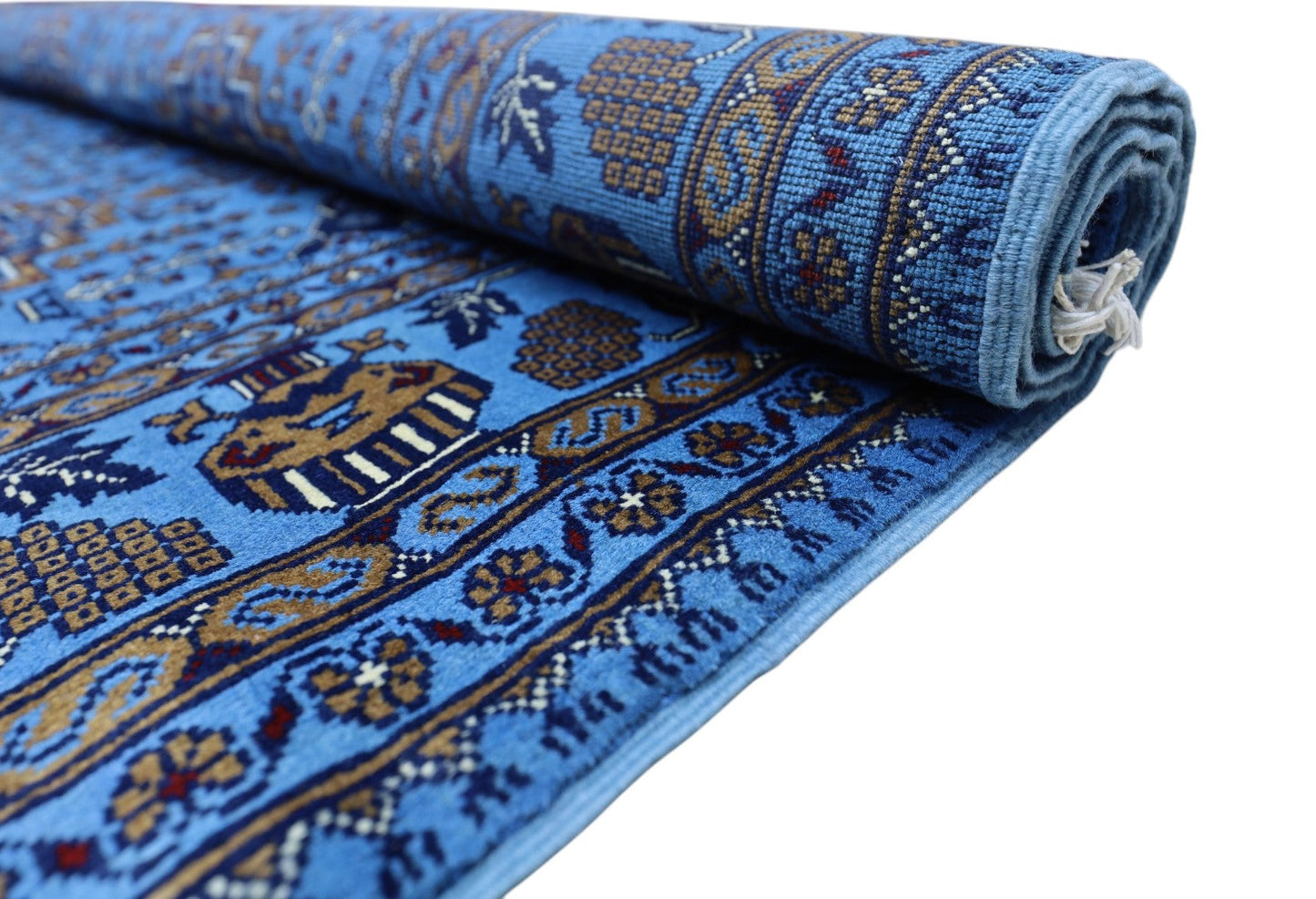 Hand-Knotted Afghani Zerkhaki Wool Rug – 6’7″  x  9’3″ - Nuvé