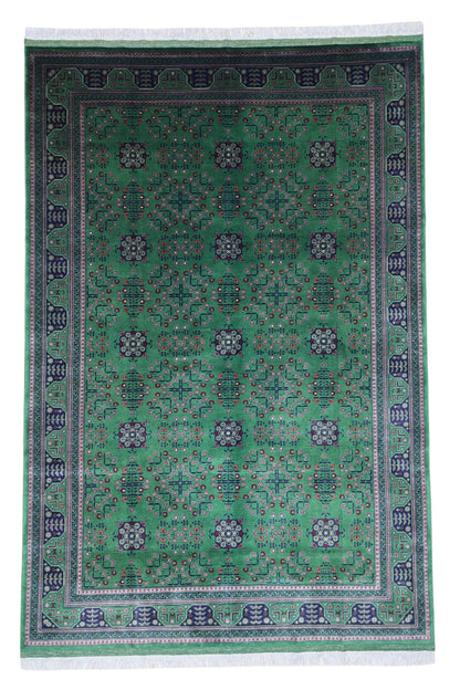 Hand-Knotted Afghani Bukharayi Wool Rug – 6’7″  x  9’9″ - Nuvé