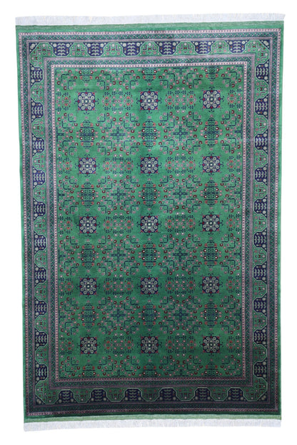 Hand-Knotted Afghani Bukharayi Wool Rug – 6’7″  x  9’9″ - Nuvé