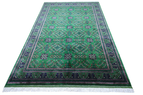 Hand-Knotted Afghani Bukharayi Wool Rug – 6’7″  x  9’9″ - Nuvé