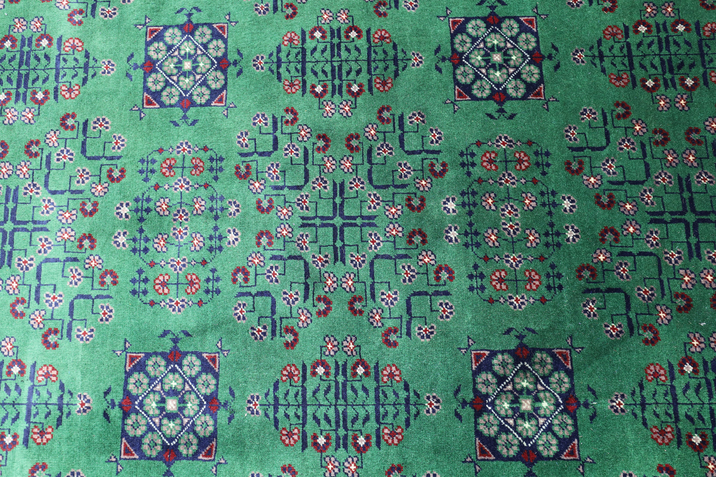 Hand-Knotted Afghani Bukharayi Wool Rug – 6’7″  x  9’9″ - Nuvé
