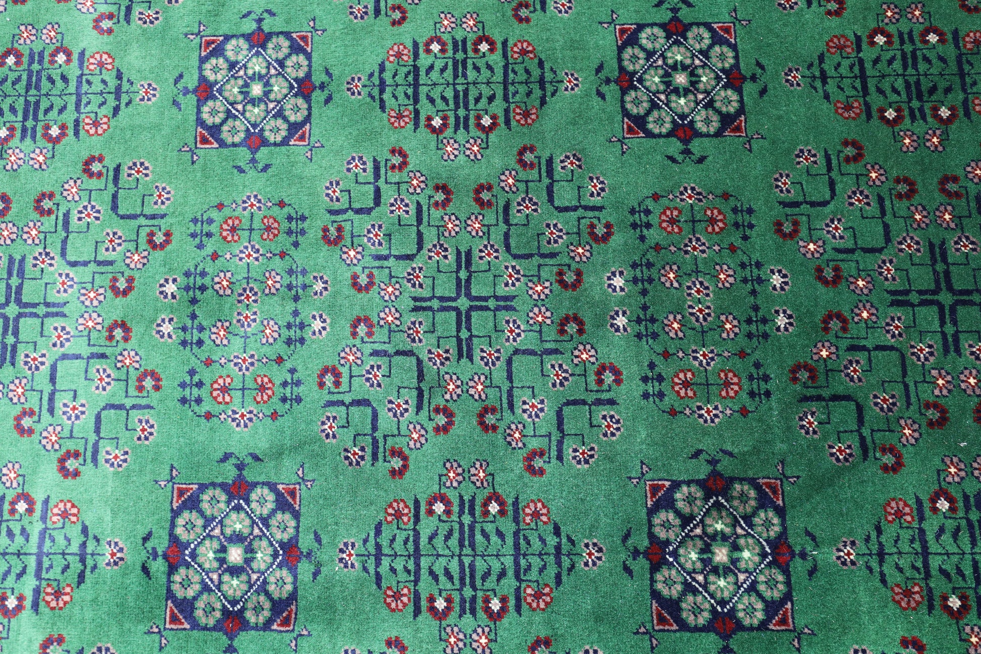 Hand-Knotted Afghani Bukharayi Wool Rug – 6’7″  x  9’9″ - Nuvé