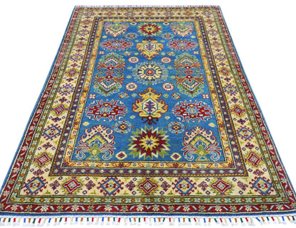 Hand-Knotted Afghani Kazak Wool Rug – 3’11″  x  6’0″ - Nuvé
