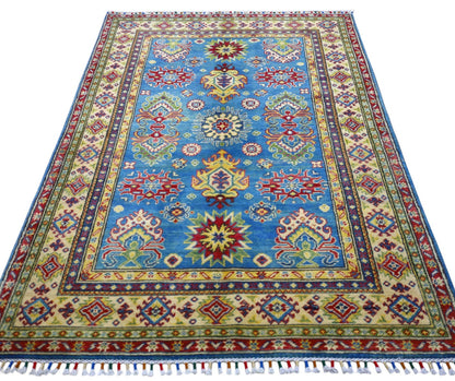 Hand-Knotted Afghani Kazak Wool Rug – 3’11″  x  6’0″ - Nuvé