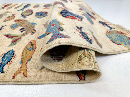 Ariyana-Oceanic Fish (3'04"x4'05") ivory/multicolor - Nuvé