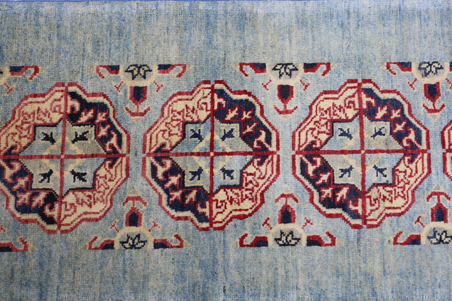 Hand-Knotted Afghani Kazak Wool Rug – 2’1″  x  5’7″ - Nuvé