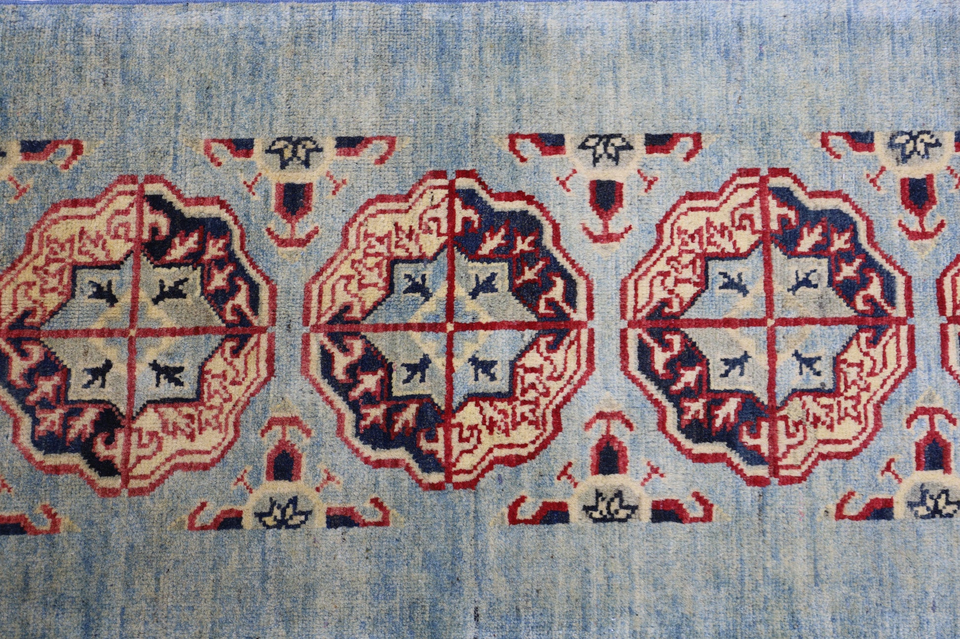 Hand-Knotted Afghani Kazak Wool Rug – 2’1″  x  5’7″ - Nuvé