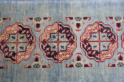 Hand-Knotted Afghani Kazak Wool Rug – 2’1″  x  5’7″ - Nuvé