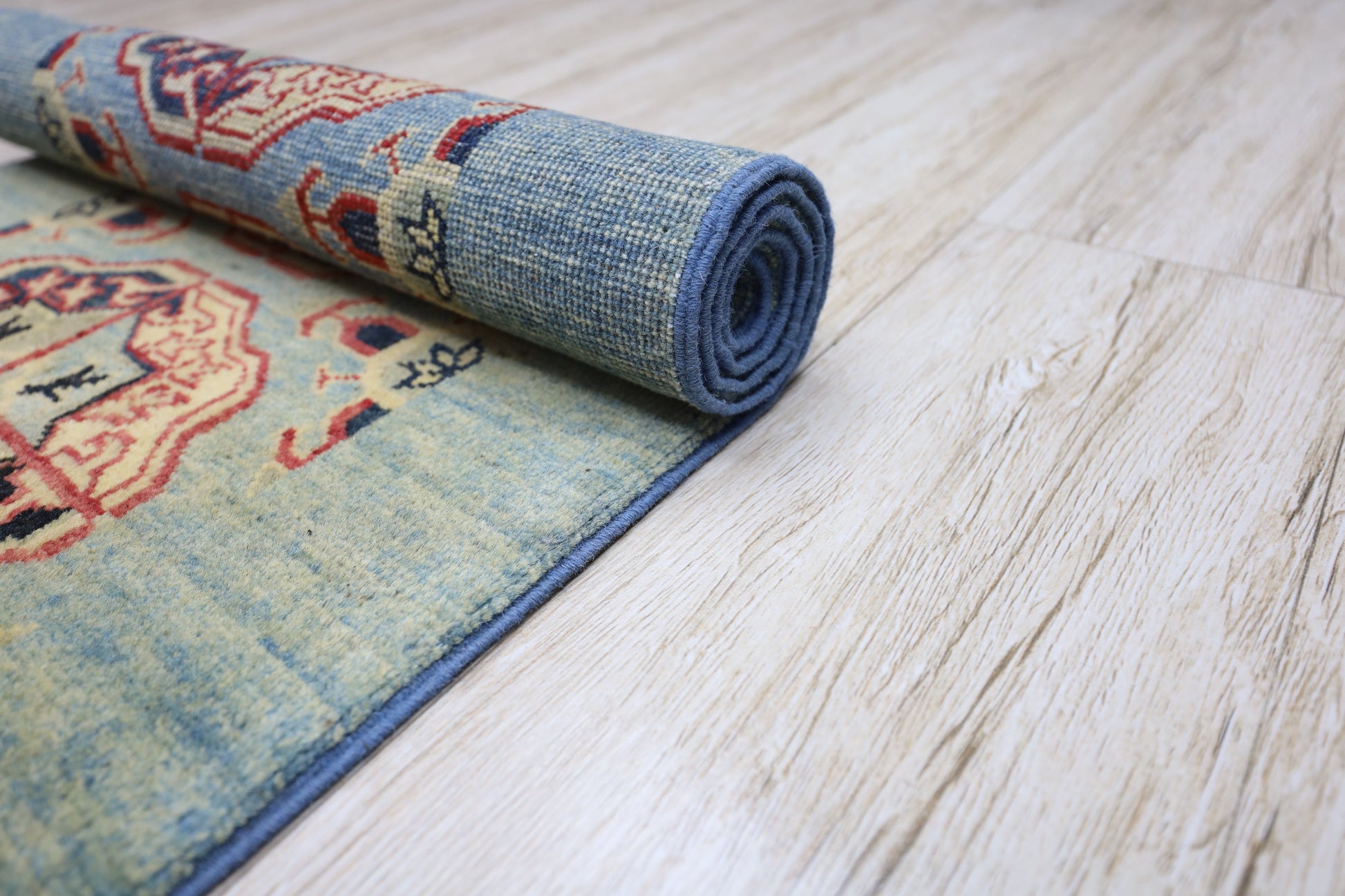 Hand-Knotted Afghani Kazak Wool Rug – 2’1″  x  5’7″ - Nuvé