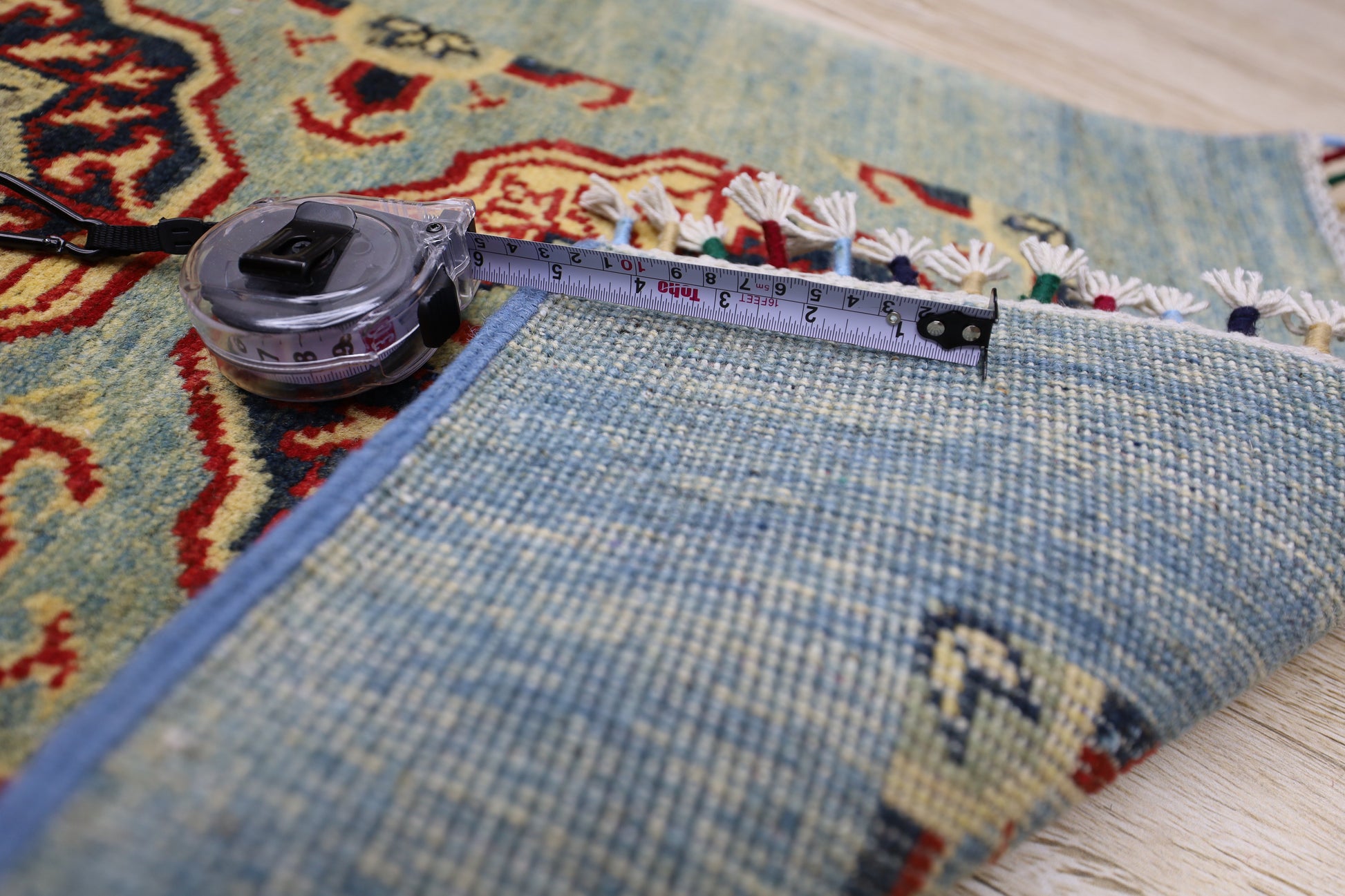 Hand-Knotted Afghani Kazak Wool Rug – 2’1″  x  5’7″ - Nuvé