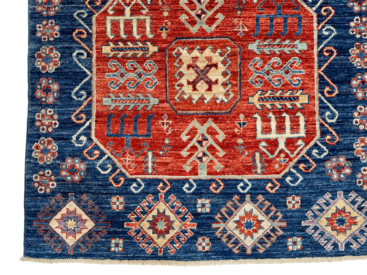 Afghan Turkoman (3'10"x10'01") blue/red - Nuvé