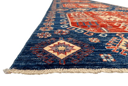 Afghan Turkoman (3'10"x10'01") blue/red - Nuvé