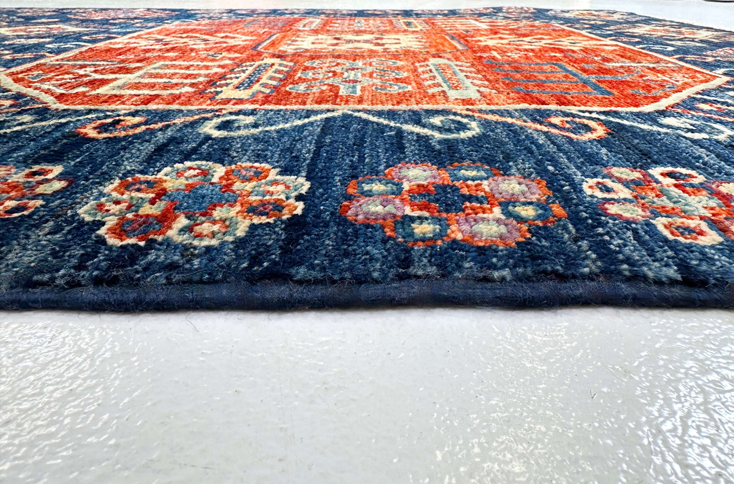 Afghan Turkoman (3'10"x10'01") blue/red - Nuvé