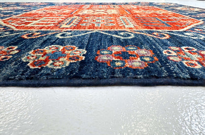 Afghan Turkoman (3'10"x10'01") blue/red - Nuvé