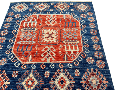 Afghan Turkoman (3'10"x10'01") blue/red - Nuvé