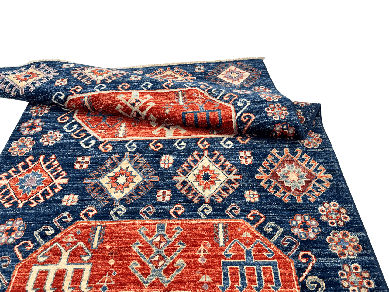 Afghan Turkoman (3'10"x10'01") blue/red - Nuvé
