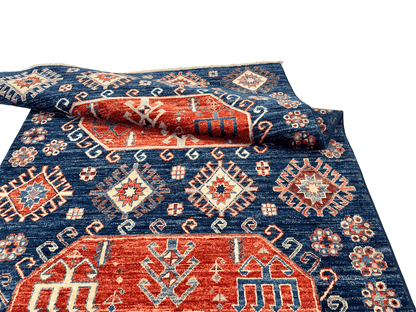 Afghan Turkoman (3'10"x10'01") blue/red - Nuvé