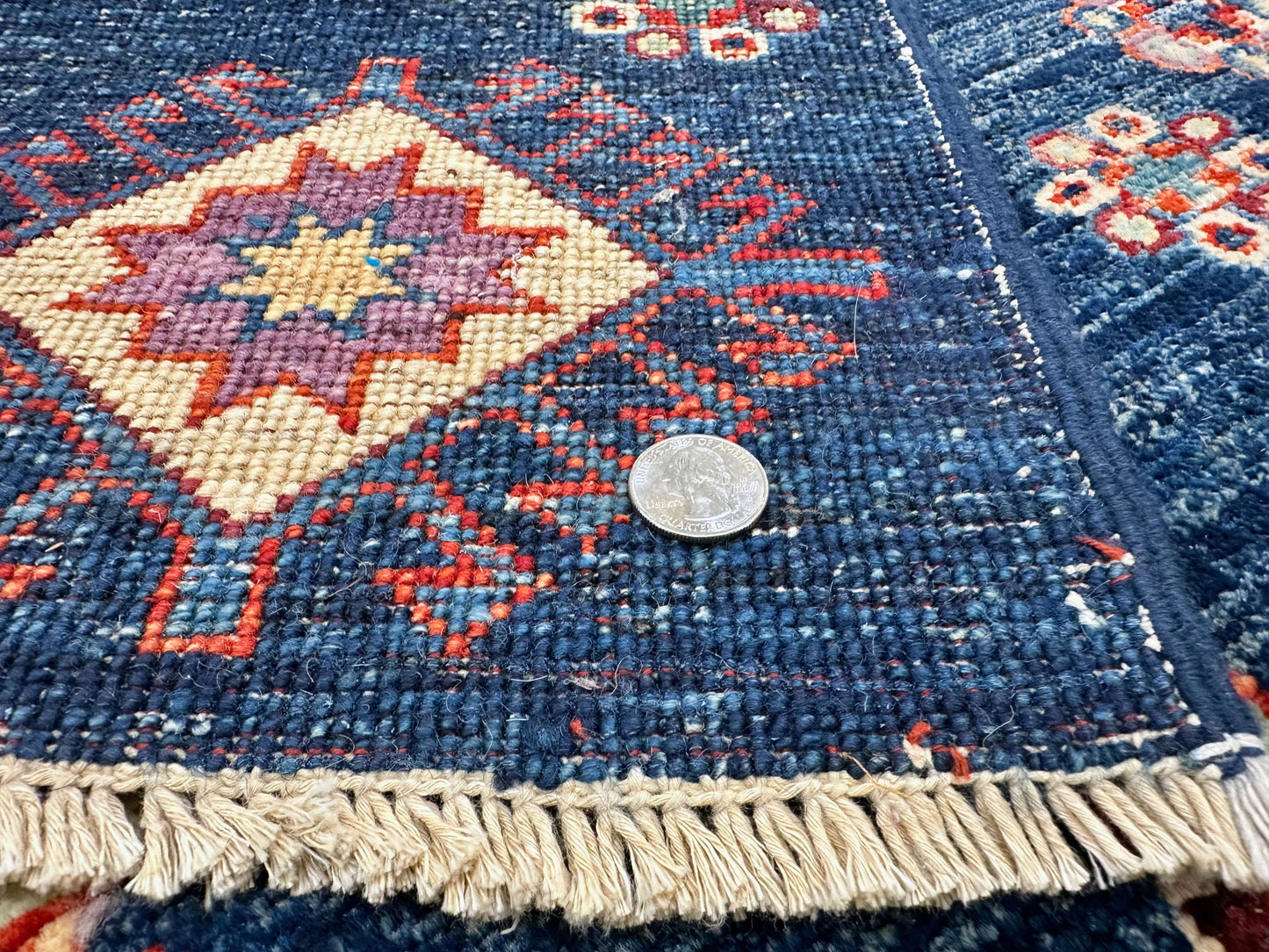Afghan Turkoman (3'10"x10'01") blue/red - Nuvé
