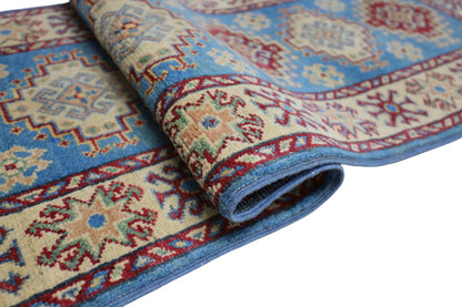 Hand-Knotted Afghani Kazak Wool Rug – 2’0″  x  5’10″ - Nuvé