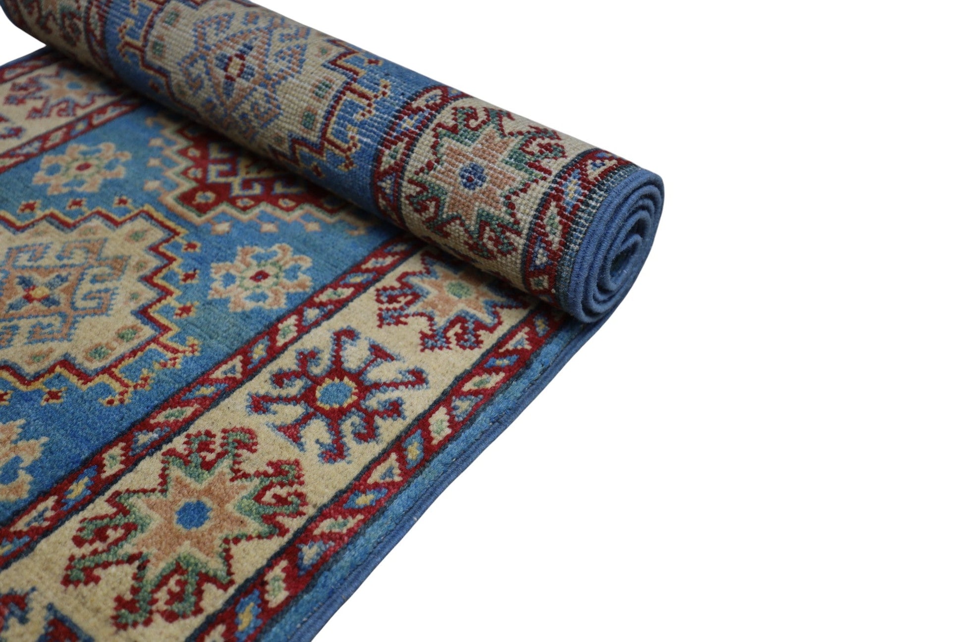 Hand-Knotted Afghani Kazak Wool Rug – 2’0″  x  5’10″ - Nuvé