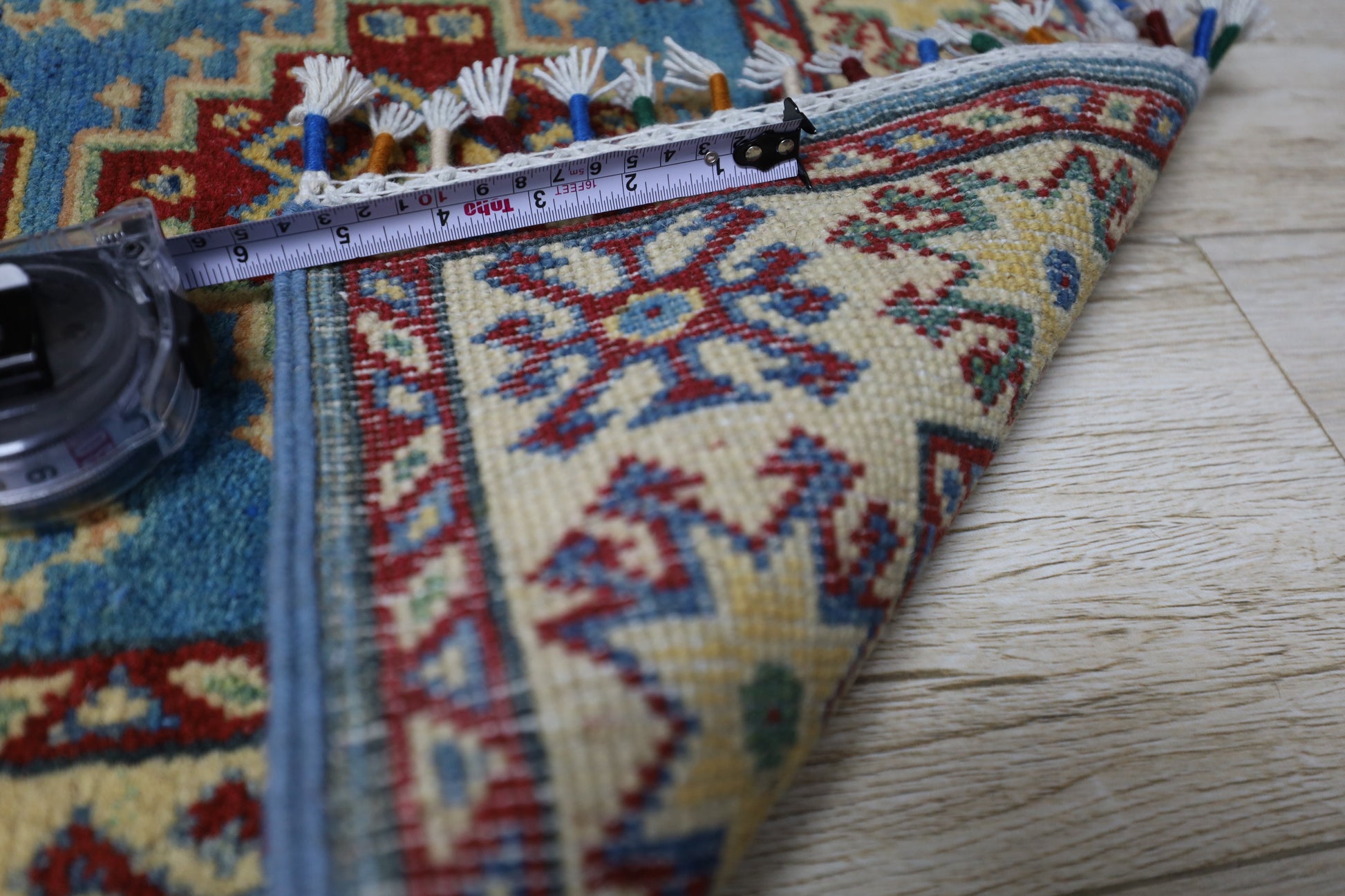 Hand-Knotted Afghani Kazak Wool Rug – 2’0″  x  5’10″ - Nuvé