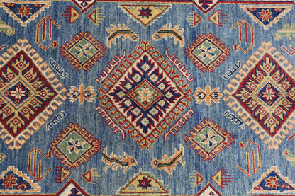 Hand-Knotted Afghani Kazak Wool Rug – 4’0″  x  6’1″ - Nuvé