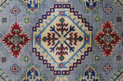 Hand-Knotted Afghani Kazak Wool Rug – 3’11″  x  5’6″ - Nuvé